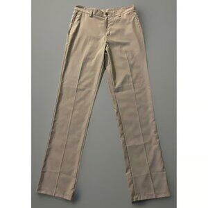 Adidas Climalite Golf Chino Pants Tan Beige Embroidered Logo Tall 34x37